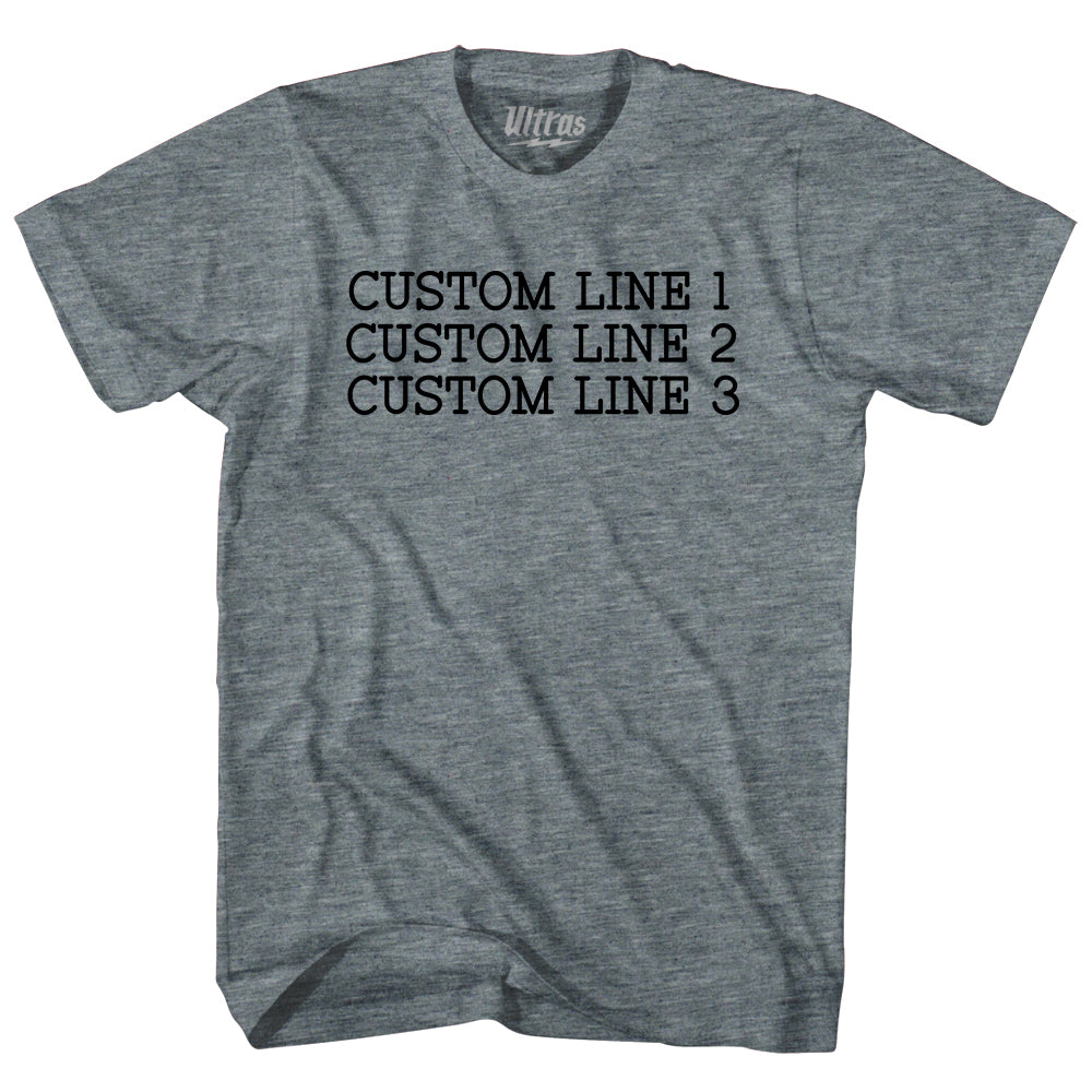 Custom Typewriter Font Womens Tri-Blend Junior Cut T-Shirt Tribe Lacrosse