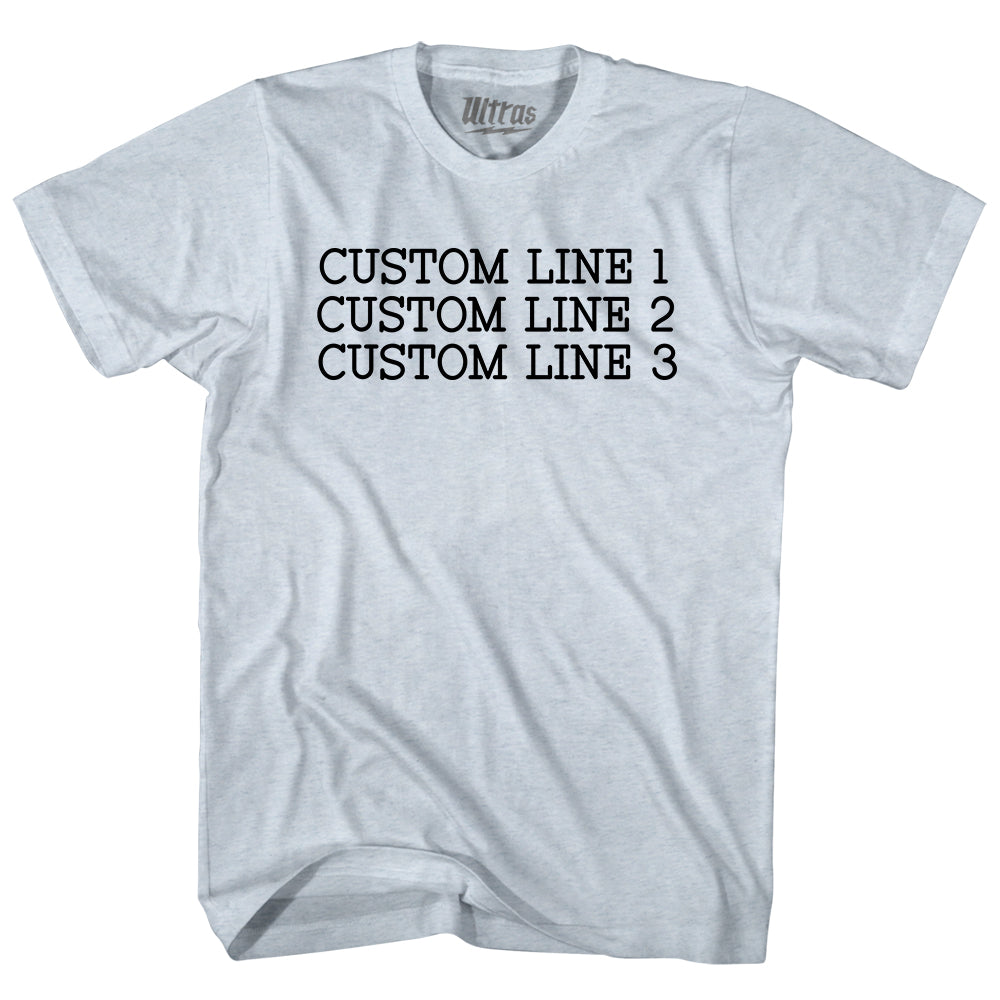 Custom Typewriter Font Adult Tri-Blend T-shirt Tribe Lacrosse