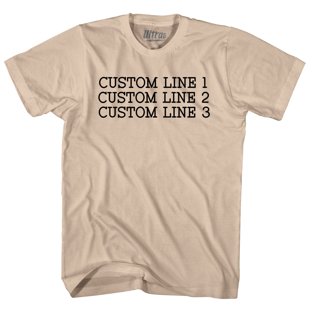 Custom Typewriter Font Adult Cotton T-shirt Tribe Lacrosse