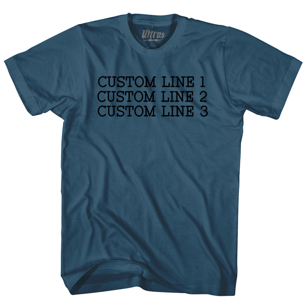 Custom Typewriter Font Adult Cotton T-shirt Tribe Lacrosse