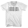 Custom Typewriter Font Adult Tri-Blend V-neck T-shirt Tribe Lacrosse