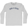 Dos A Cero Text Tee USA defeats Mexico Soccer Text Soccer Adult Cotton Long Sleeve T-shirt by Tribe Lacrosse