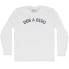 Dos A Cero Text Tee USA defeats Mexico Soccer Text Soccer Adult Cotton Long Sleeve T-shirt by Tribe Lacrosse