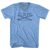El Porto Surf Adult Tri-Blend V-neck T-shirt by Tribe Lacrosse