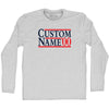 Election Custom Election Two Names And Year Adult Cotton Long Sleeve T-shirt by Tribe Lacrosse