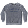 First Team Awesome Adult Tri-Blend Sweatshirt by Tribe Lacrosse