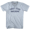 First Team Awesome Adult Tri-Blend V-neck T-shirt by Tribe Lacrosse