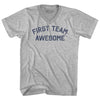 First Team Awesome Adult Cotton V-neck T-shirt by Tribe Lacrosse