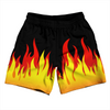 Flame Pattern Athletic Running Fitness Exercise Shorts 7" Inseam Shorts Made In USA  by Tribe Lacrosse
