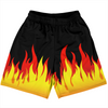 Flame Pattern Basketball Practice Shorts Made In USA  by Tribe Lacrosse