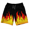 Flame Pattern 10" Swim Shorts Made in USA  by Tribe Lacrosse