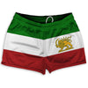 Free Iran Country Flag Shorty Short Gym Shorts 2.5" Inseam Made In USA by Tribe Lacrosse