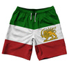 Free Iran Country Flag 10" Swim Shorts Made in USA by Tribe Lacrosse