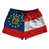 Georgia US State Flag 2.5" Swim Shorts Made in USA by Tribe Lacrosse