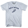 Great Britain Track Running Winged Foot Adult Tri-Blend T-shirt  by Tribe Lacrosse