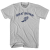 Great Britain Track Running Winged Foot Adult Cotton T-shirt  by Tribe Lacrosse