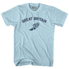 Great Britain Track Running Winged Foot Adult Cotton T-shirt  by Tribe Lacrosse