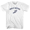 Great Britain Track Running Winged Foot Adult Cotton T-shirt  by Tribe Lacrosse