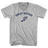 Great Britain Track Running Winged Foot Adult Cotton V-neck T-shirt  by Tribe Lacrosse