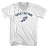 Great Britain Track Running Winged Foot Adult Tri-Blend V-neck T-shirt  by Tribe Lacrosse