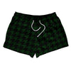 Green Forest And Black Houndstooth 2.5" Swim Shorts Made In USA by Tribe Lacrosse