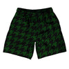 Green Forest And Black Houndstooth Soccer Shorts Made In USA by Tribe Lacrosse