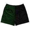 Green Forest And Black Quad Color Rugby Shorts Made In USA by Tribe Lacrosse