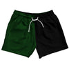 Green Forest And Black Quad Color 5" Swim Shorts Made In USA by Tribe Lacrosse