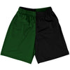 Green Forest And Black Quad Color Lacrosse Shorts Made In USA by Tribe Lacrosse