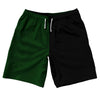 Green Forest And Black Quad Color 10" Swim Shorts Made In USA by Tribe Lacrosse