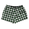 Green Forest And White Houndstooth 2.5" Swim Shorts Made In USA by Tribe Lacrosse