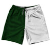 Green Forest And White Quad Color 10" Swim Shorts Made In USA by Tribe Lacrosse