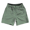 Warped Checkerboard Athletic Running Fitness Exercise Shorts 7" Inseam Shorts Made In USA by Tribe Lacrosse