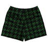 Green Hunter And Black Houndstooth Rugby Shorts Made In USA by Tribe Lacrosse