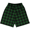 Green Hunter And Black Houndstooth Lacrosse Shorts Made In USA by Tribe Lacrosse