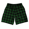Green Hunter And Black Houndstooth Soccer Shorts Made In USA by Tribe Lacrosse