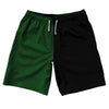 Green Hunter And Black Quad Color 10" Swim Shorts Made In USA by Tribe Lacrosse
