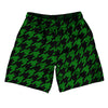 Green Kelly And Black Houndstooth Soccer Shorts Made In USA by Tribe Lacrosse