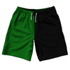 Green Kelly And Black Quad Color 10" Swim Shorts Made In USA by Tribe Lacrosse