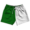 Green Kelly And White Quad Color 5" Swim Shorts Made In USA by Tribe Lacrosse