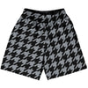 Grey Dark And Black Houndstooth Basketball Practice Shorts Made In USA by Tribe Lacrosse