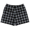 Grey Dark And Black Houndstooth Rugby Shorts Made In USA by Tribe Lacrosse