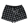 Grey Dark And Black Houndstooth 2.5" Swim Shorts Made In USA by Tribe Lacrosse