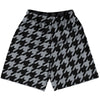 Grey Dark And Black Houndstooth Lacrosse Shorts Made In USA by Tribe Lacrosse