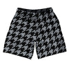 Grey Dark And Black Houndstooth Soccer Shorts Made In USA by Tribe Lacrosse