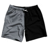 Grey Dark And Black Quad Color Swim Shorts 7" Made In USA by Tribe Lacrosse