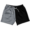 Grey Dark And Black Quad Color 5" Swim Shorts Made In USA by Tribe Lacrosse