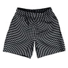Warped Checkerboard Athletic Running Fitness Exercise Shorts 7" Inseam Shorts Made In USA by Tribe Lacrosse