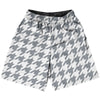 Grey Dark And White Houndstooth Basketball Practice Shorts Made In USA by Tribe Lacrosse