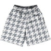 Grey Dark And White Houndstooth Lacrosse Shorts Made In USA by Tribe Lacrosse